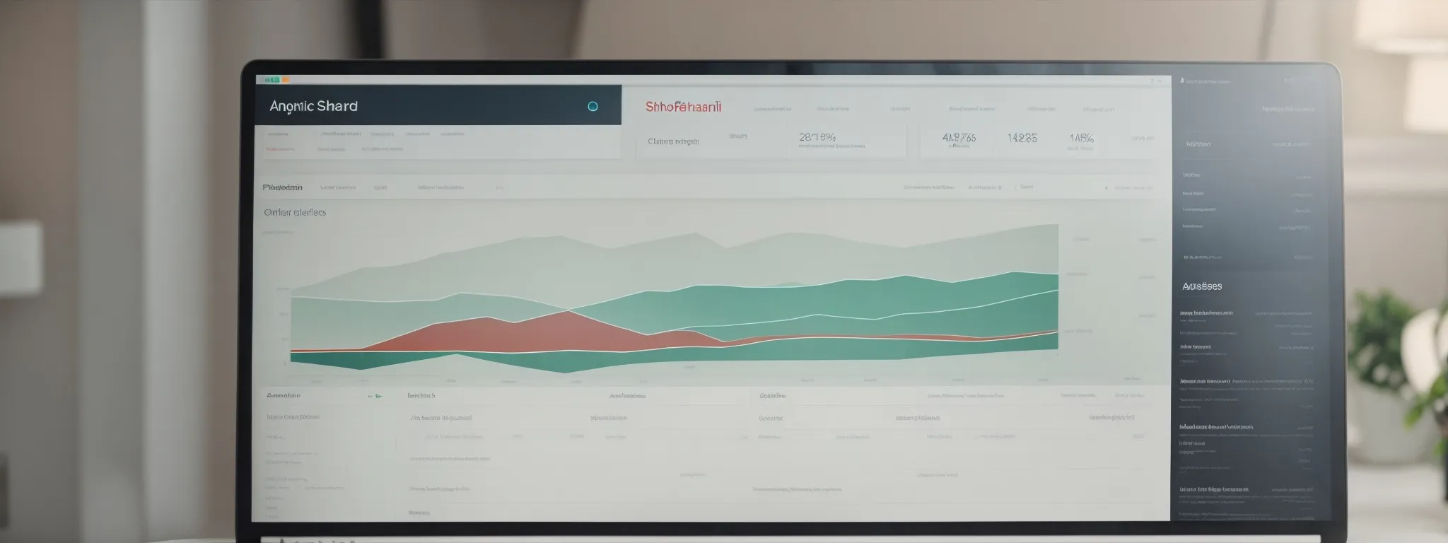 a computer screen displaying an analytics dashboard for an online shopify store with an open tab of a website sitemap.