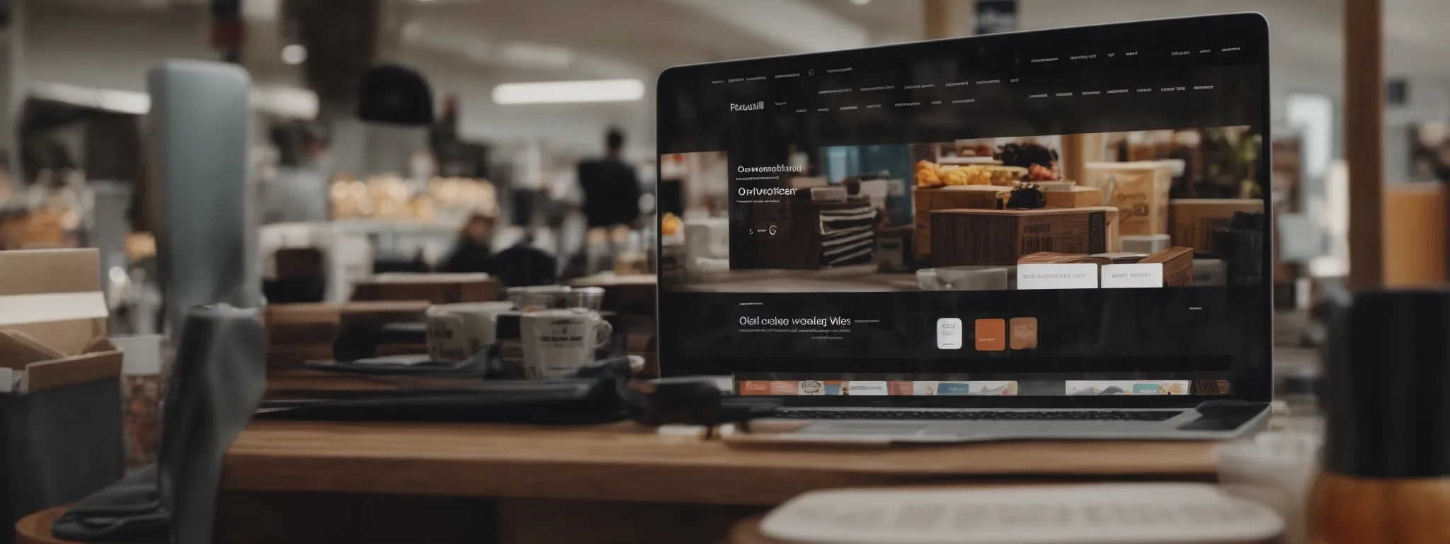 a bustling online store webpage with a prominent 