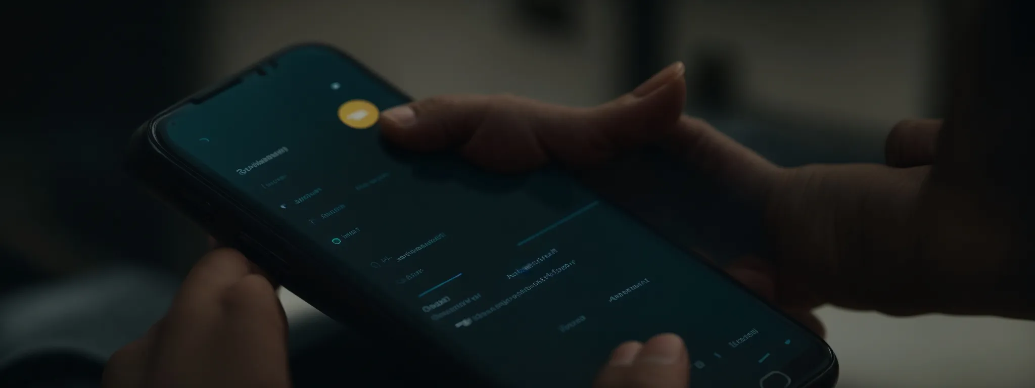 a person speaking into a smartphone, activating a digital assistant on the screen.