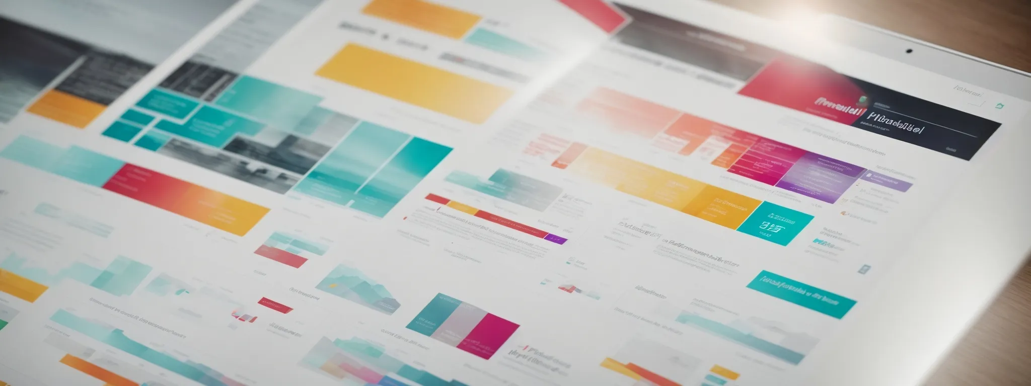 a crisp, clear image of a modern, colorful infographic being viewed on a sleek tablet screen.