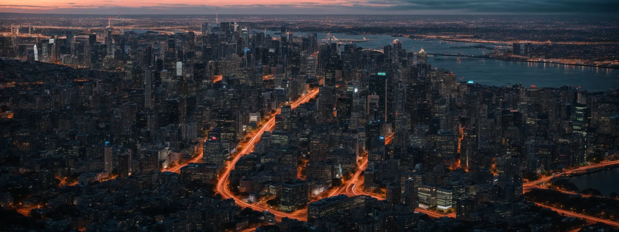a dynamic cityscape at dusk, symbolizing an ever-changing environment navigated by agile professionals.