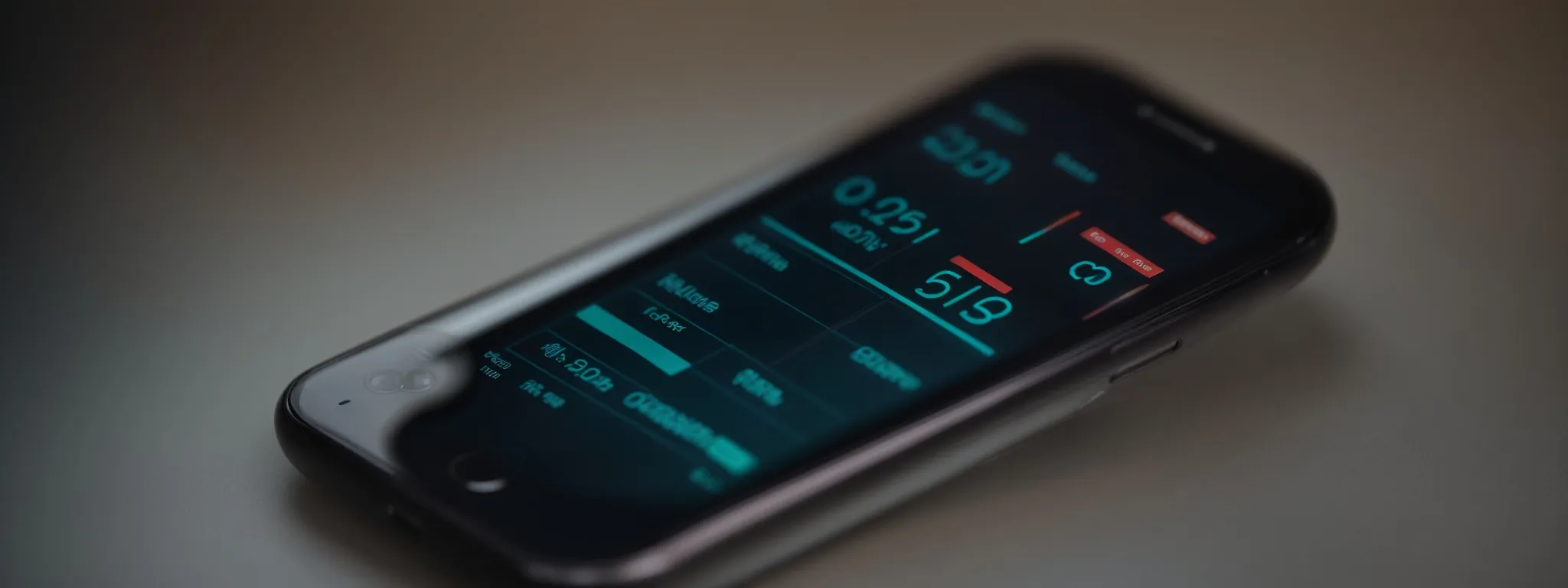 a smartphone displaying a stopwatch with a blurred background, illustrating the concept of speed in mobile page loading.