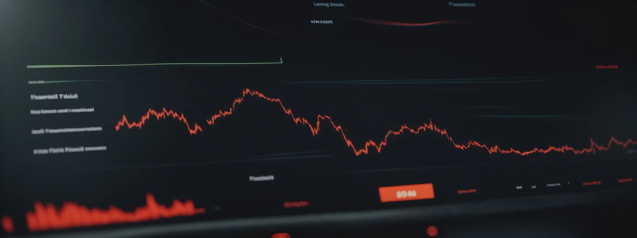 a digital dashboard display showing a fluctuating graph representing backlink profile growth over time.