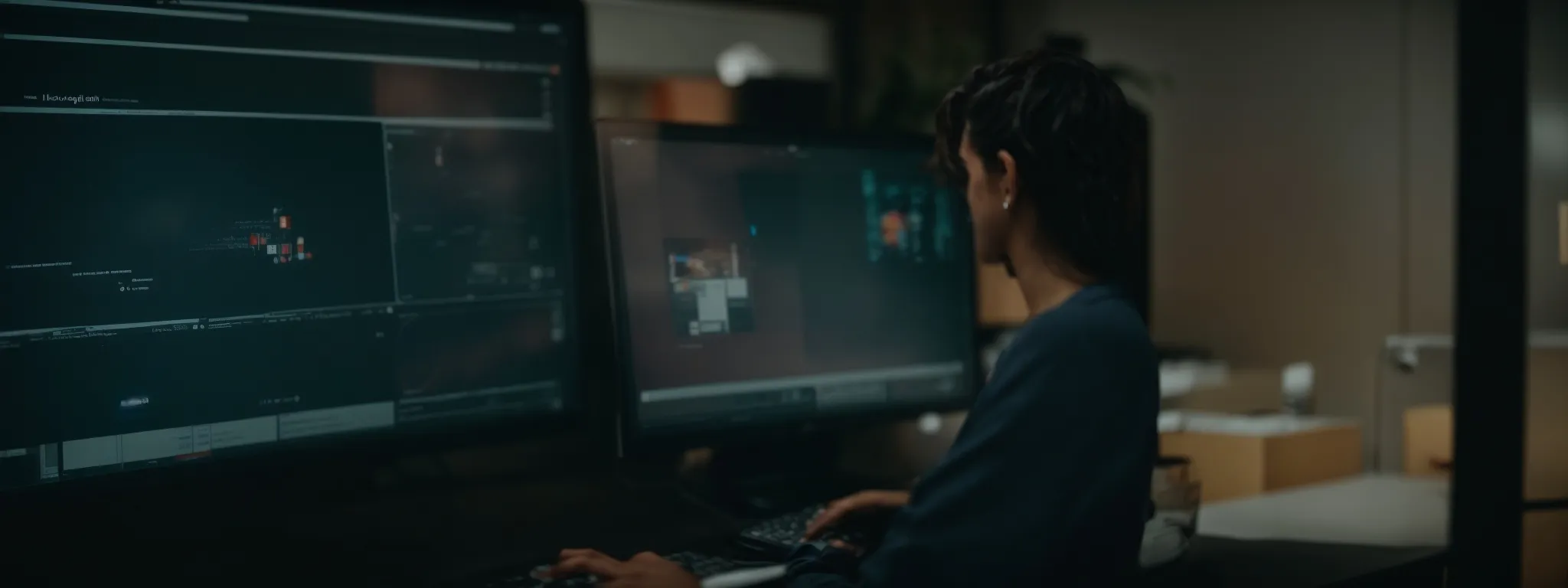 a person clicking on a digital advertisement on a computer screen within an online interface.