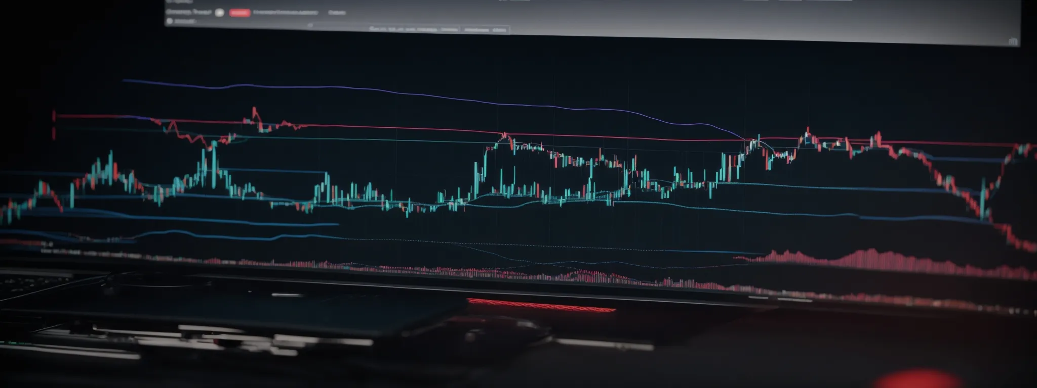 a computer screen displays a graph with rising metrics as an ai interface processes website content in the background.