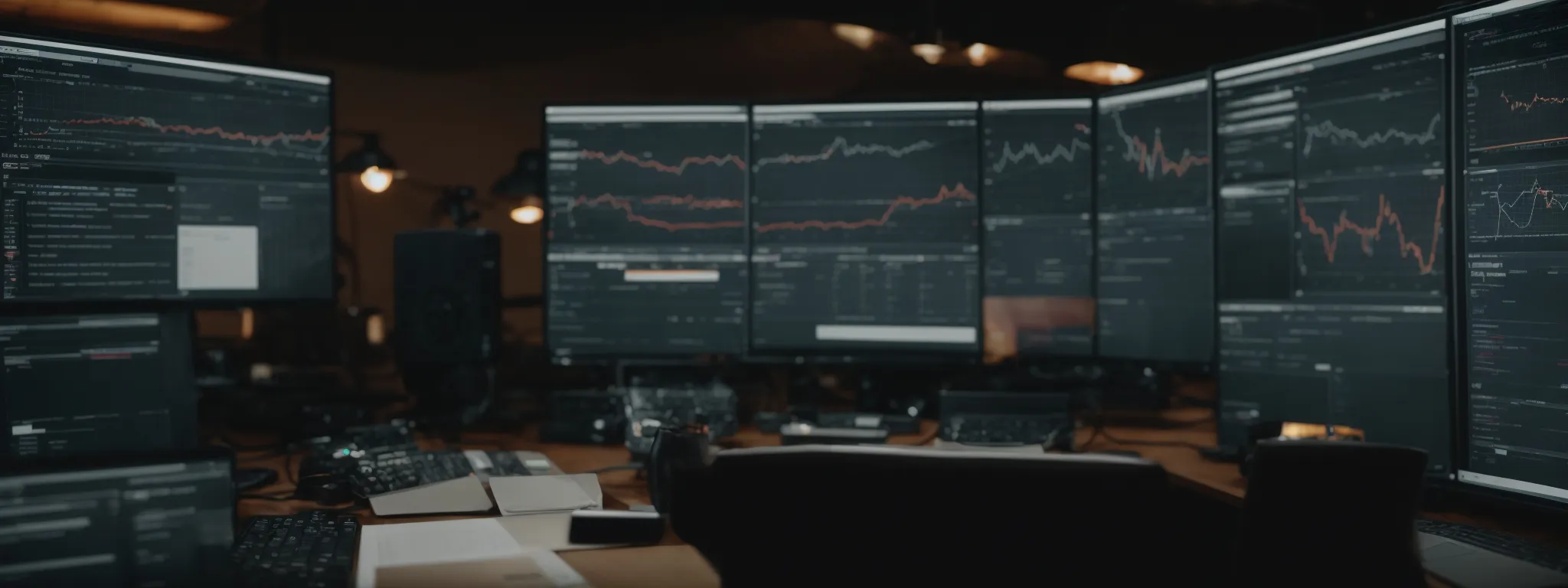 a webmaster gazes at an expansive dashboard filled with metrics and charts that track an array of website backlink data.