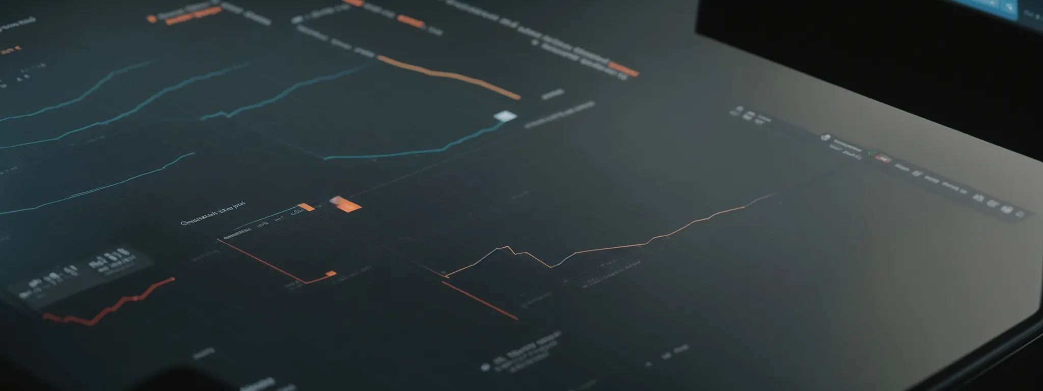 a digital marketer analyzes a graph showing the correlation between organic ctr and seo rankings on a computer screen.