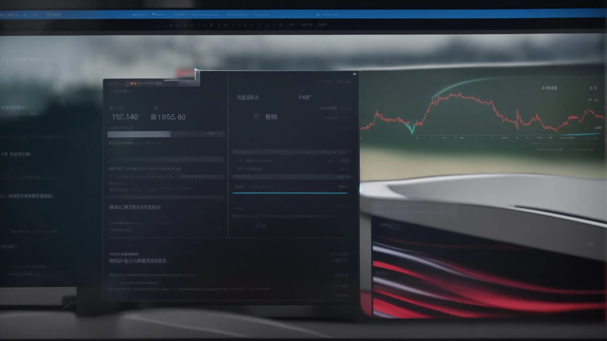 a computer screen showing a high-speed data transfer bar progressing swiftly to completion on baidu's interface.