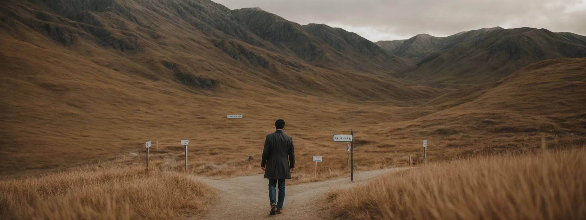 a person poised with confidence as they strategically place signposts along a digital pathway, symbolizing the precise organization of seo elements.