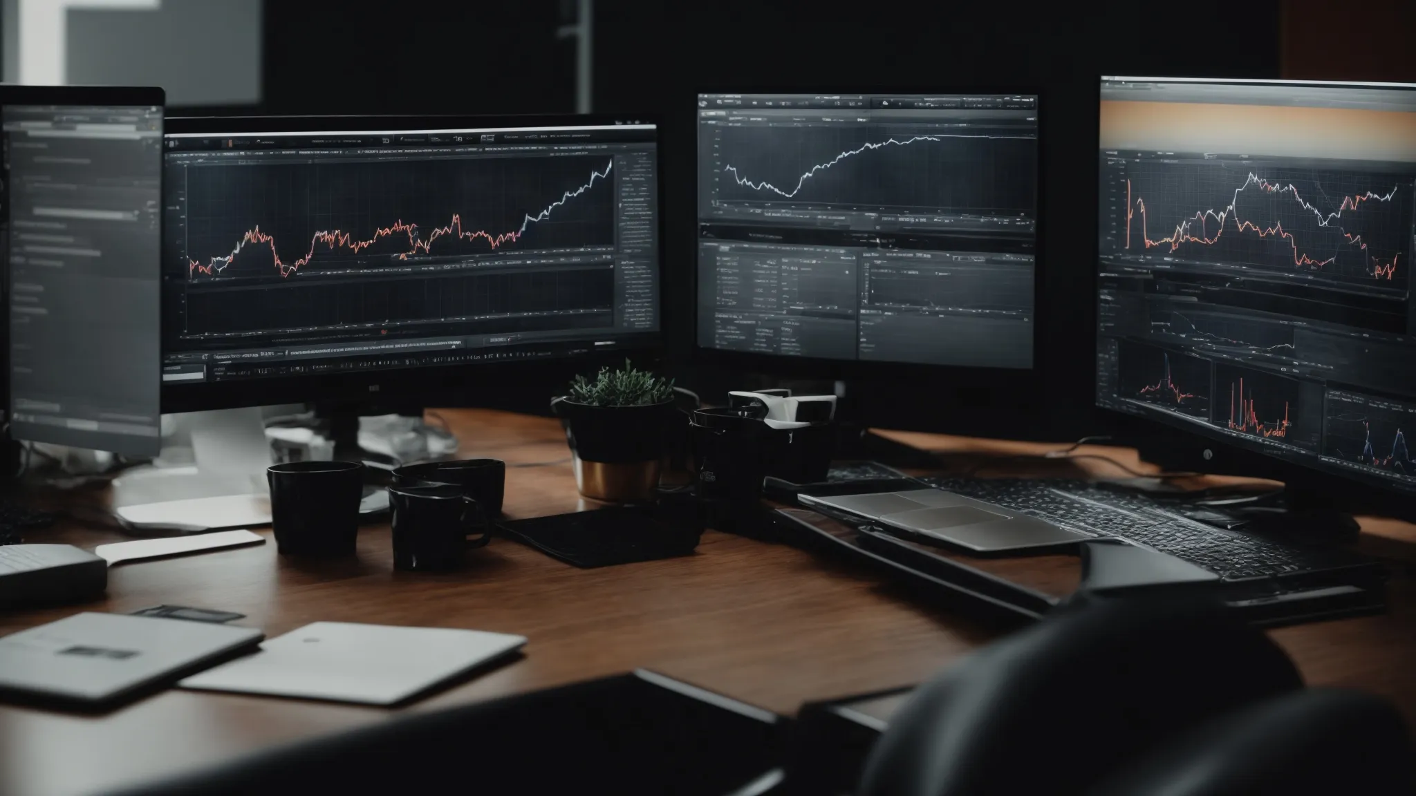 a digital marketing strategist is analyzing data on a computer dashboard showcasing search engine rankings and website traffic graphs to measure the return on investment for seo and sem campaigns.