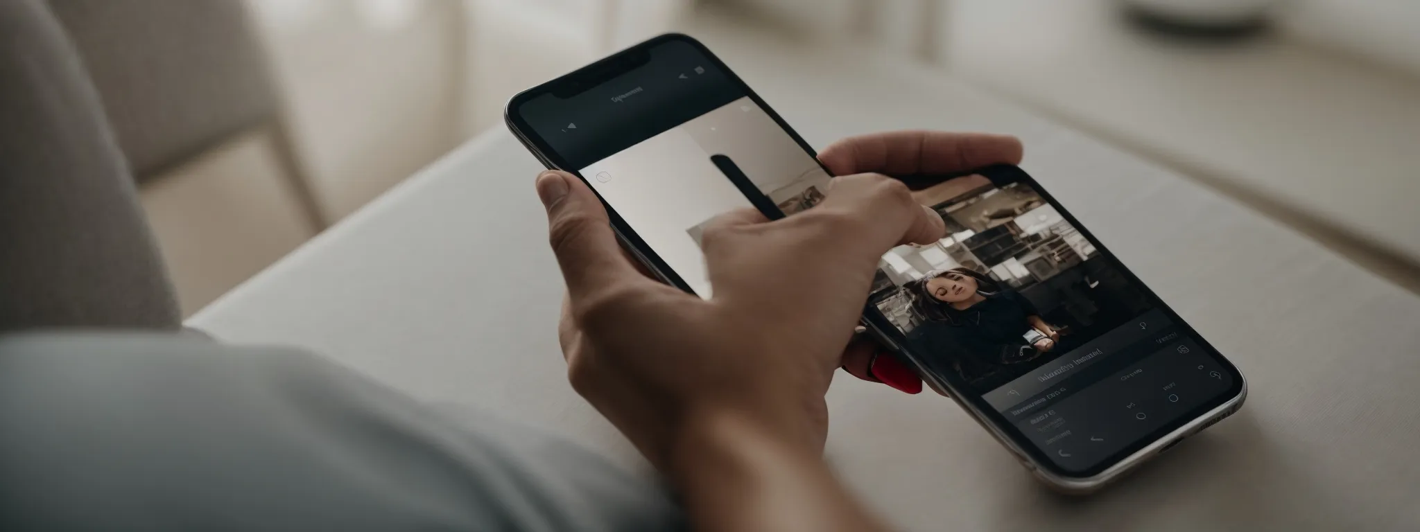 a user comfortably scrolling through a smoothly responsive website on a smartphone.