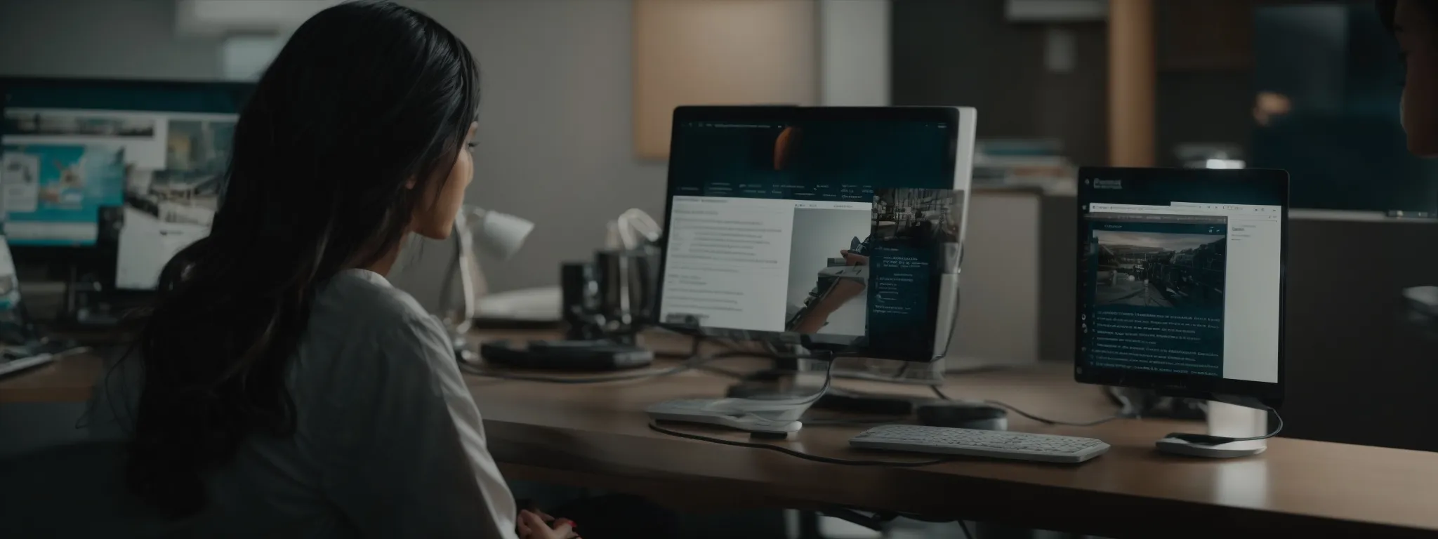 a person at a computer navigating an official google guidelines webpage.