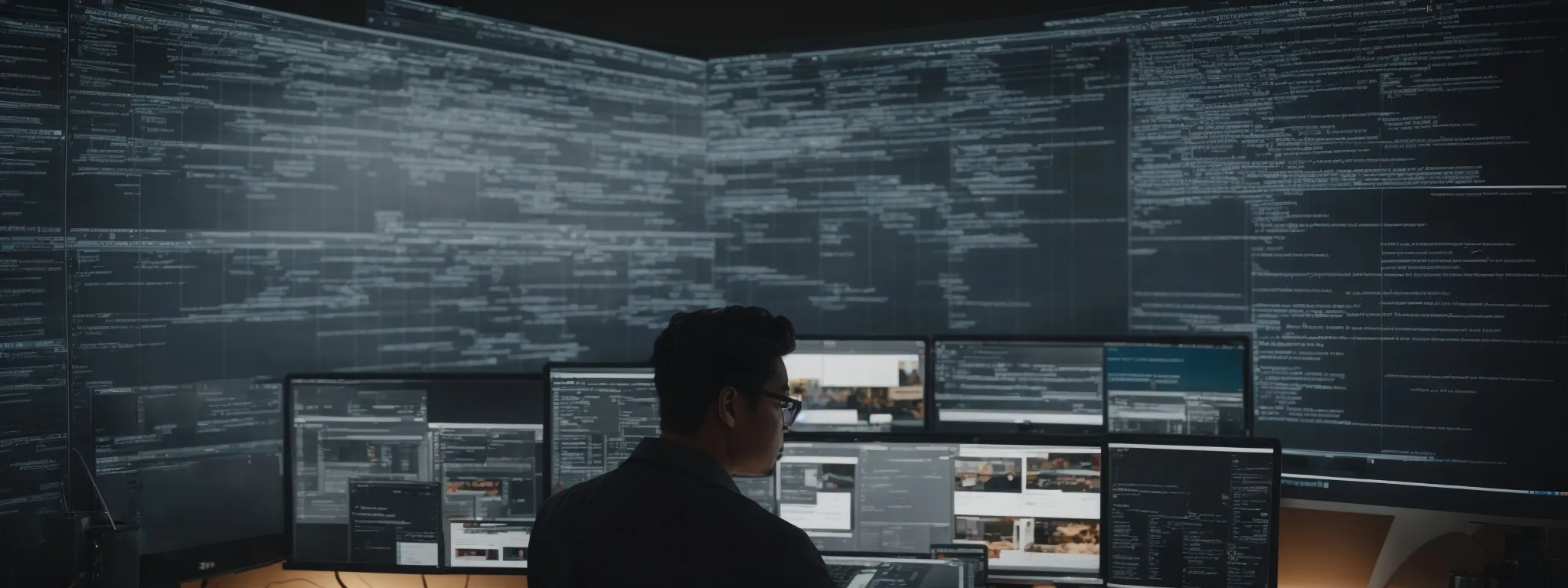 a web developer meticulously organizes a sitemap on a computer screen, symbolizing strategic url structuring for enhanced seo performance.