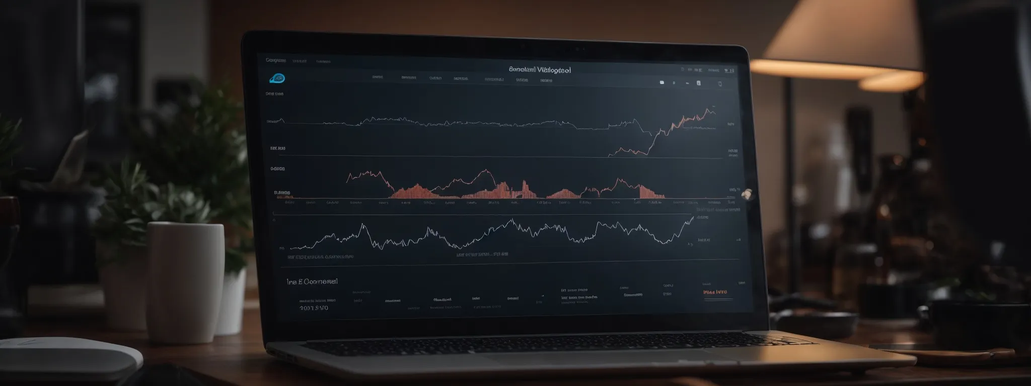 a bustling e-commerce website on a laptop screen with a rising graph icon symbolizing increasing conversion rates.