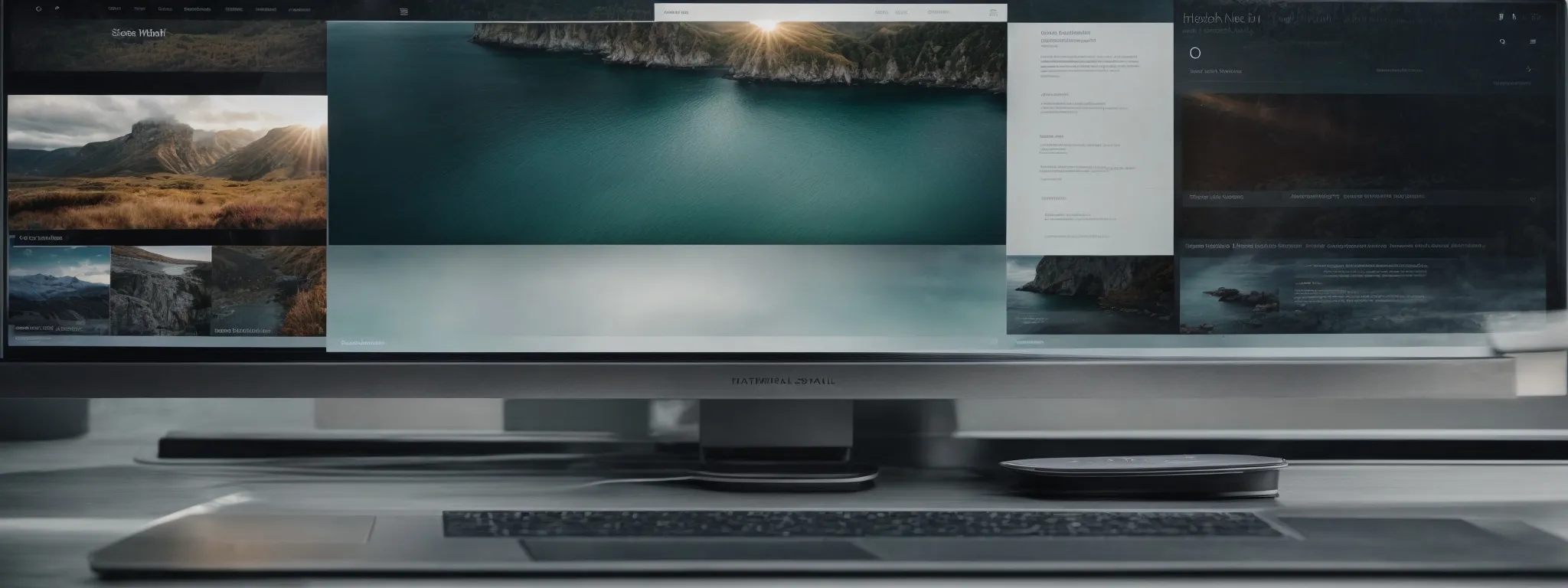 a computer screen displays a neatly structured website with clear sections and descriptive titles.