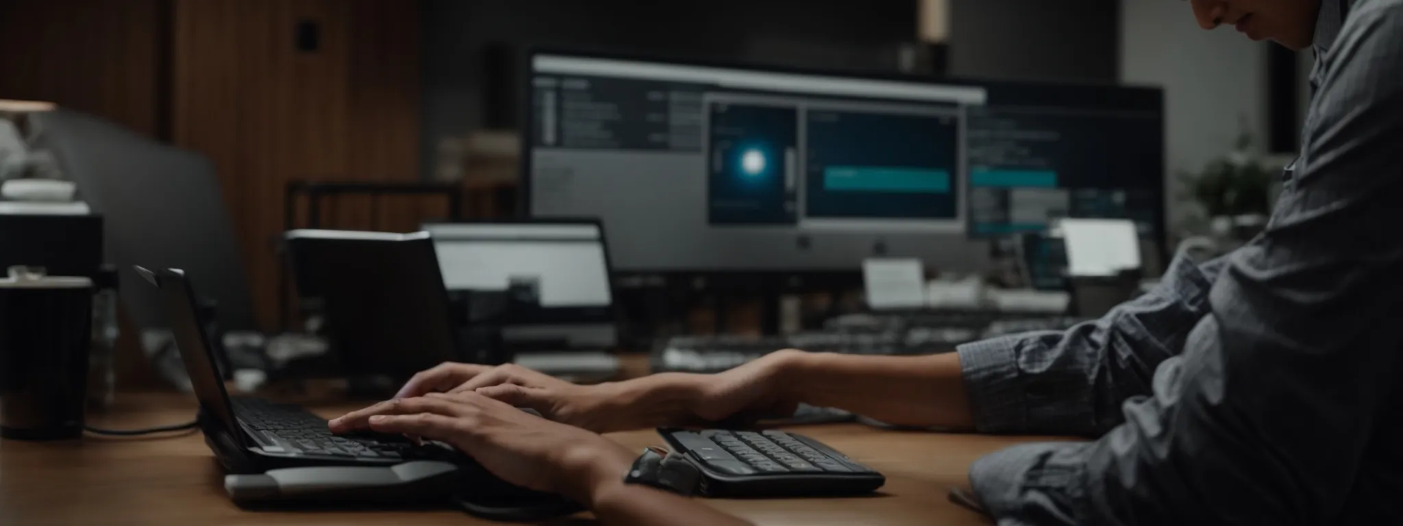 a business professional clicking a mouse to send out a batch of personalized marketing emails.