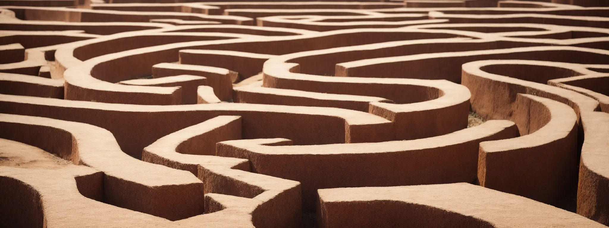 a maze of pathways with directional arrows signifying various routes that could represent the different http status codes guiding the user through the seo journey.