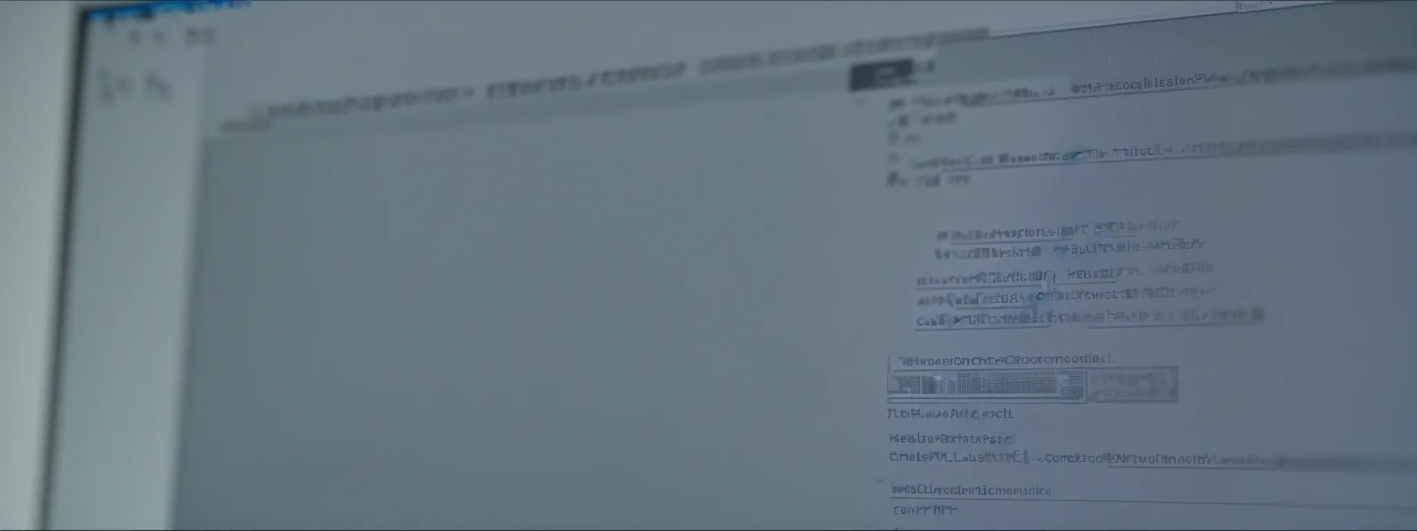 a laptop with an open code editor displaying html structure, highlighting an h1 tag on a website's front-end interface.