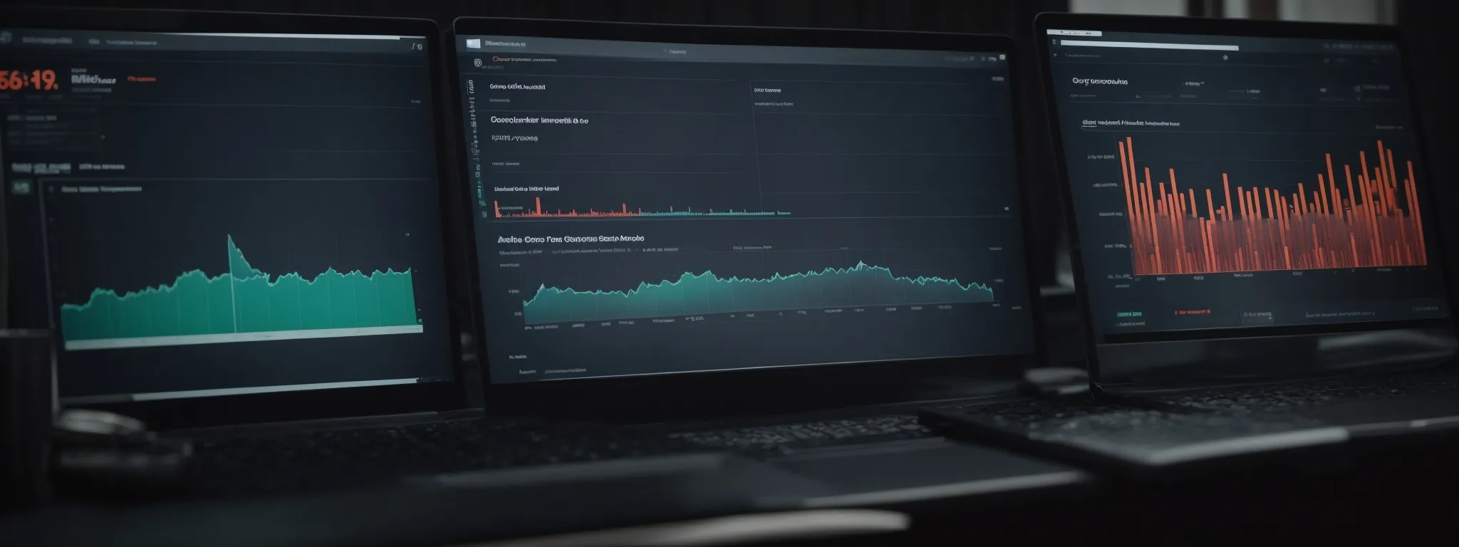 a computer screen displaying a website analytics dashboard with various on-page seo metrics highlighted.