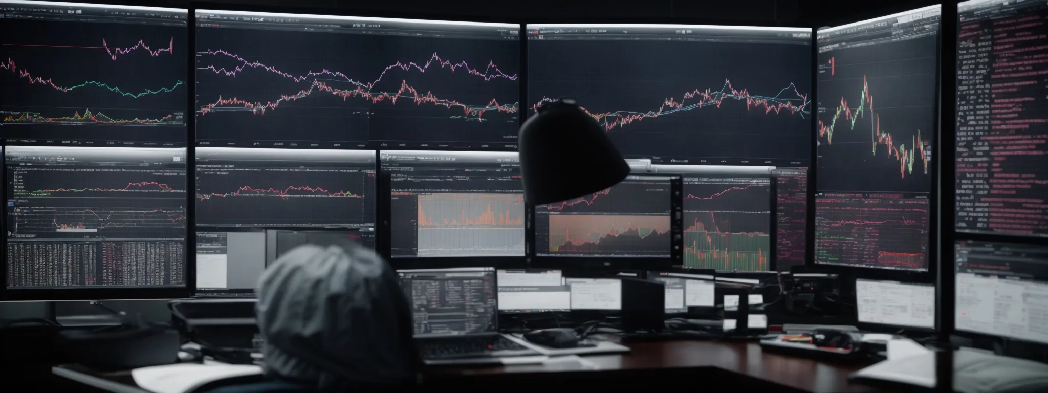 a business professional analyzes graphs and charts on a computer screen, reflecting the performance of various paid advertising campaigns.