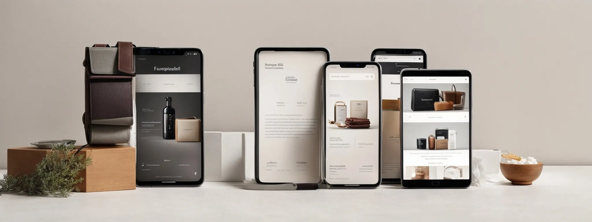 a high-resolution image of an uncluttered, modern e-commerce website displaying a product with prominent title and customer ratings on a mobile device.