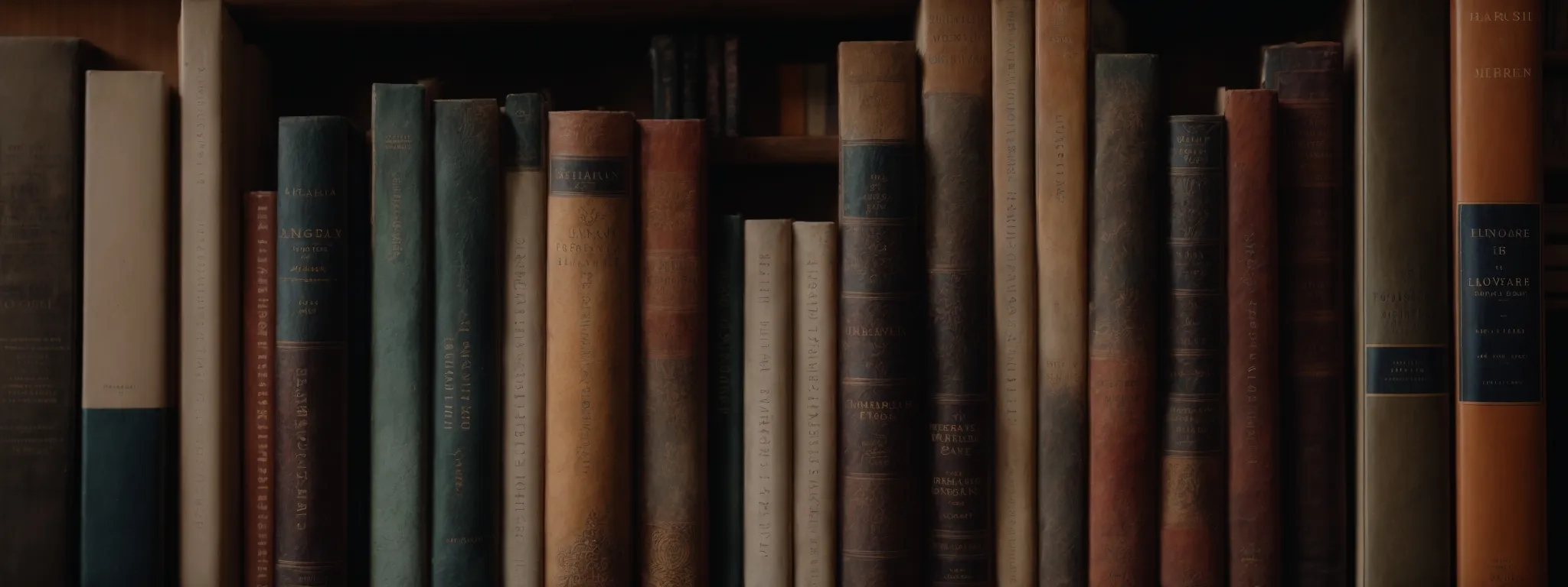 a diverse array of books lined up on a shelf, each representing a different genre within a bookstore's collection.