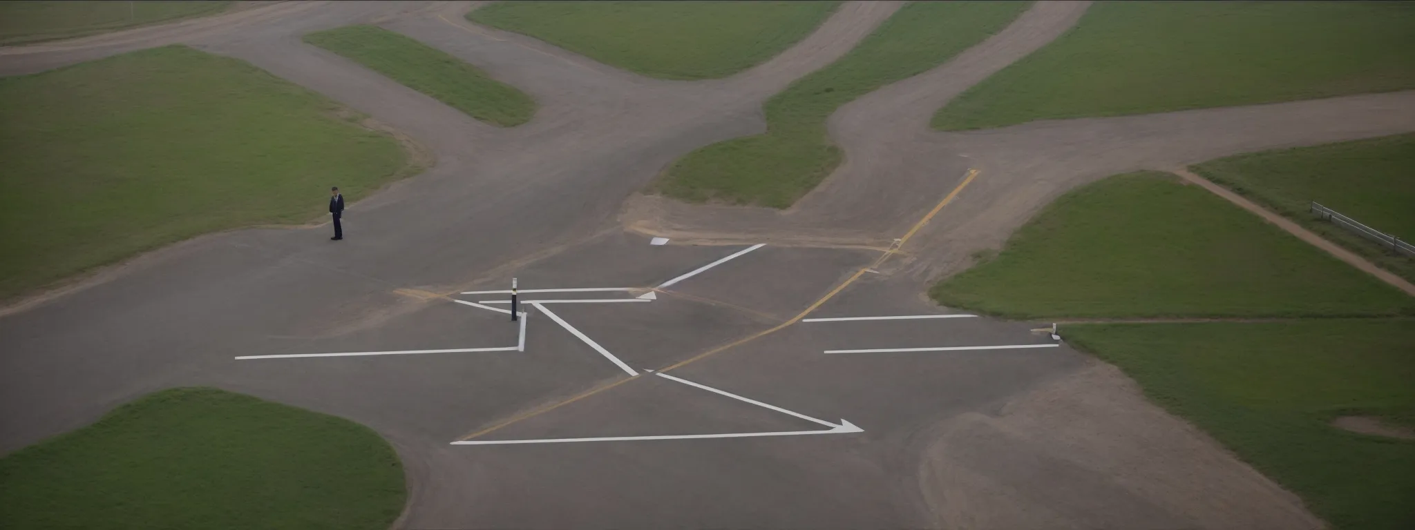 a person standing at a crossroads with multiple signposts pointing in different directions, symbolizing the need for strategic planning.