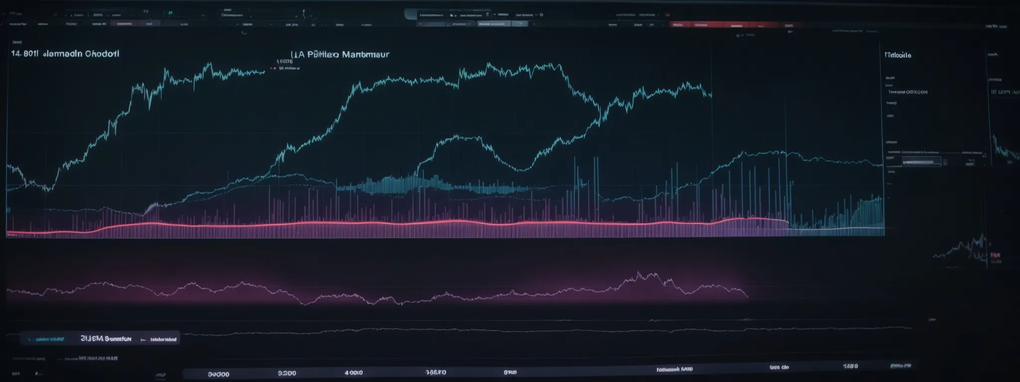 a podium with a digital screen displaying voice waveforms in an analytics dashboard during an seo conference.
