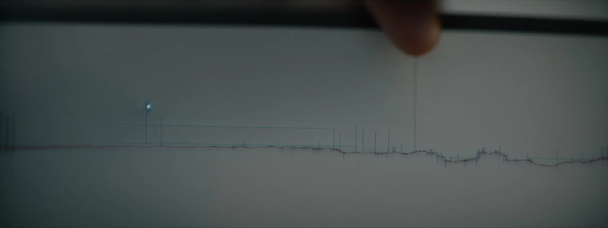 a person clicking a mouse on a digital graph that shows upward growth.