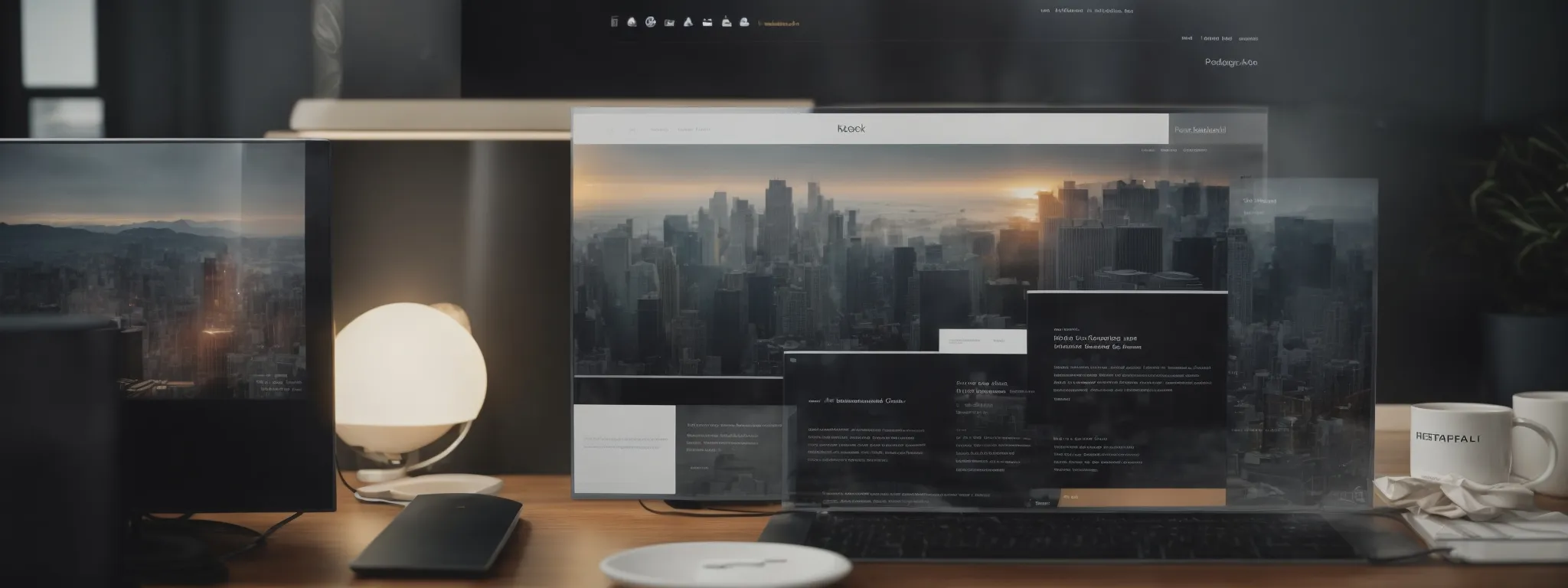 a computer screen displaying a neatly structured website with clearly defined sections and a subtle variety of text sizes.