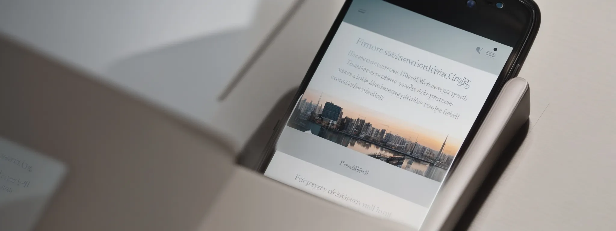 a smartphone displaying a dynamic web page, reflecting the seamless integration of responsive javascript enhancing the mobile browsing experience.