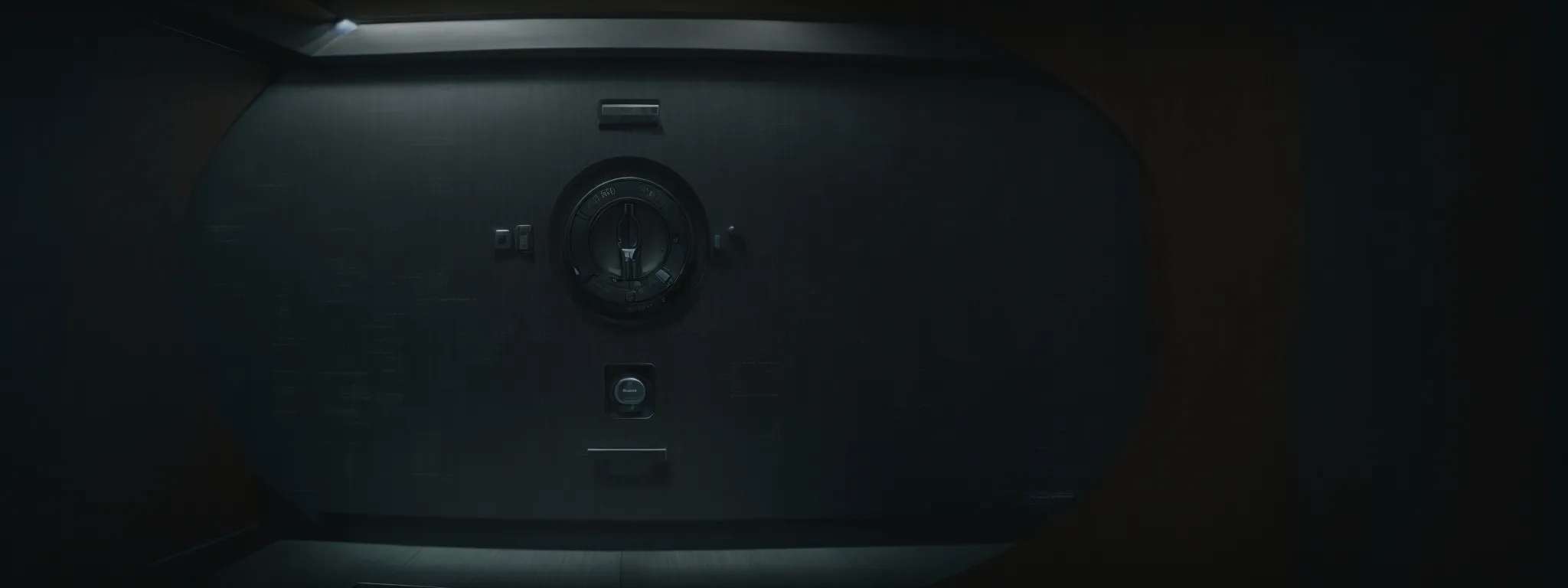 a secure vault door inscribed with digital symbols, illustrating cybersecurity.