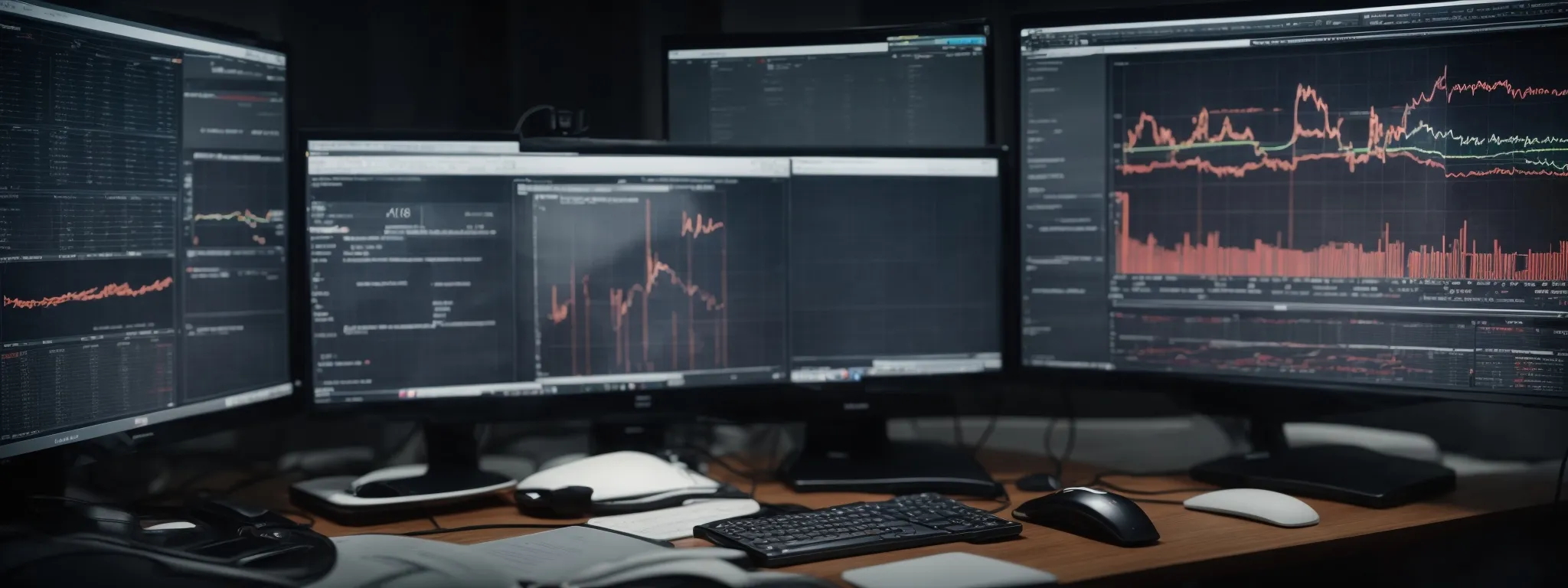 a person at a computer analyzes graphs and data analytics for optimizing online product listings.