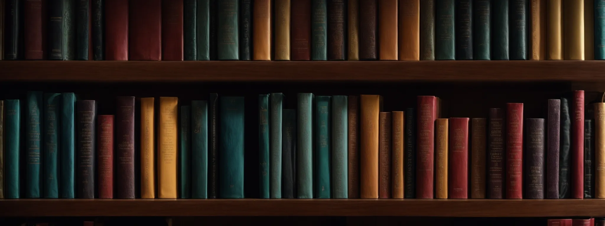 a neatly arranged row of colorful book spines displayed on a sleek, digital tablet screen.