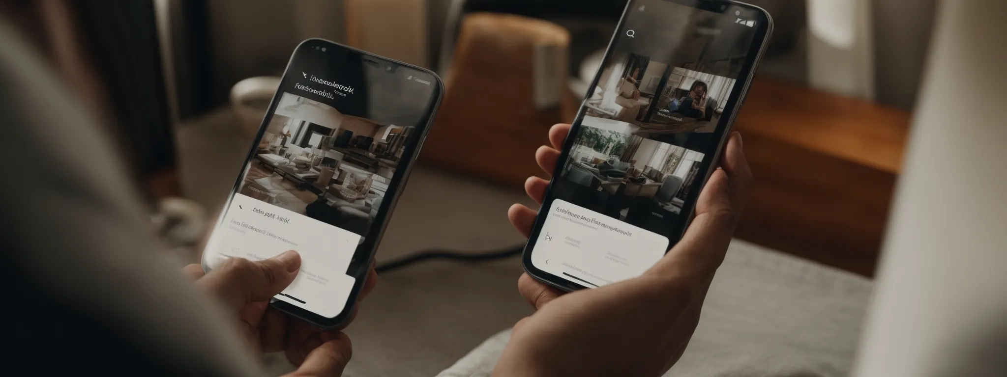 a person tapping a smartphone screen displaying a visually appealing product page integrated within a social media application.