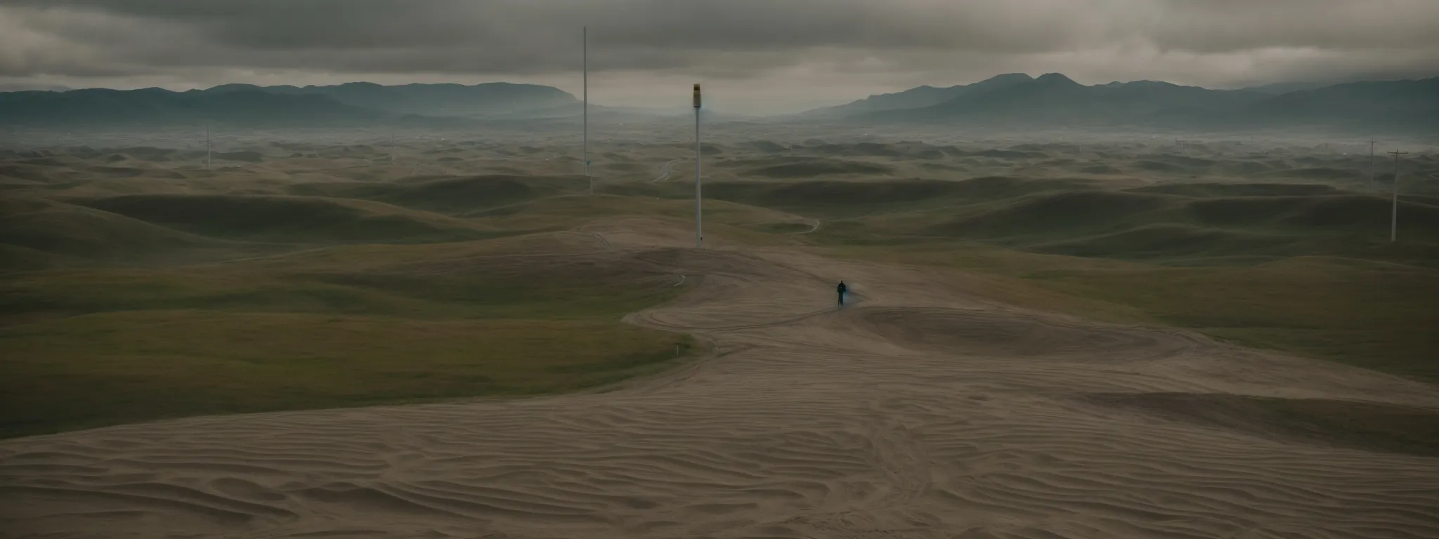 a person stands at a crossroads signpost with paths labeled 
