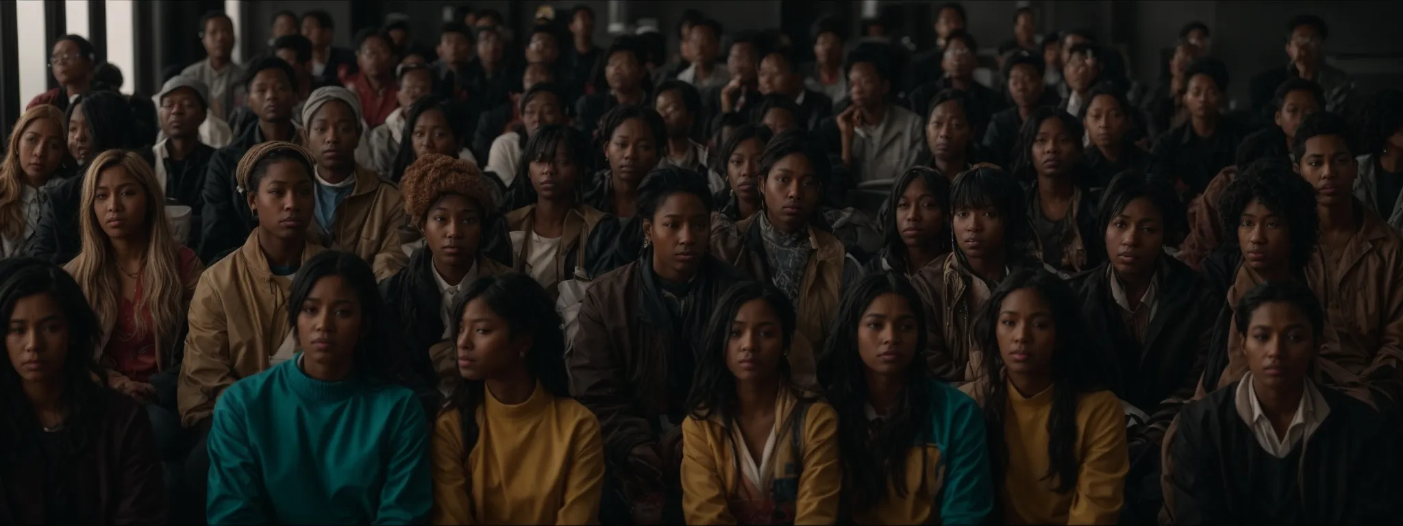 a group of diverse people gathered around a large screen displaying various social media icons.