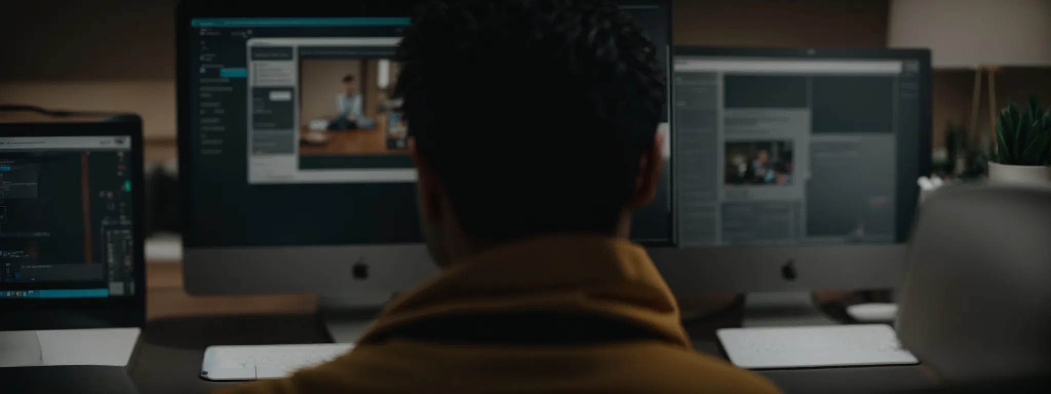 a person sitting in front of a computer, navigating through a website's customer service page.