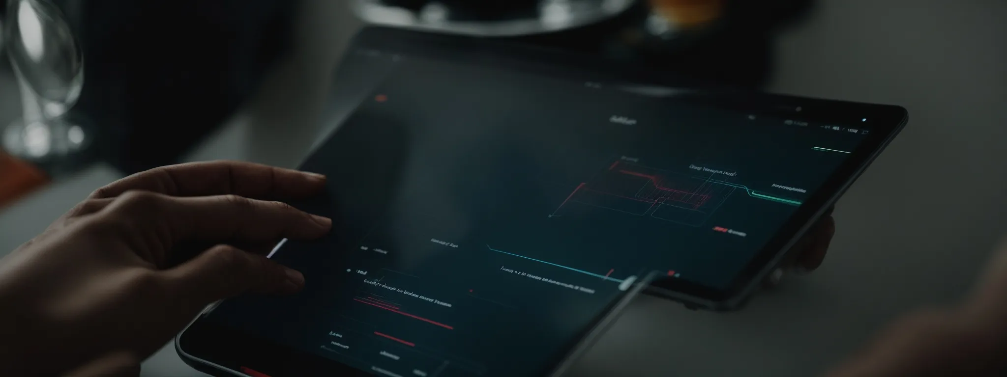 a person interacting with a sleek and responsive touchscreen interface on a modern digital device.