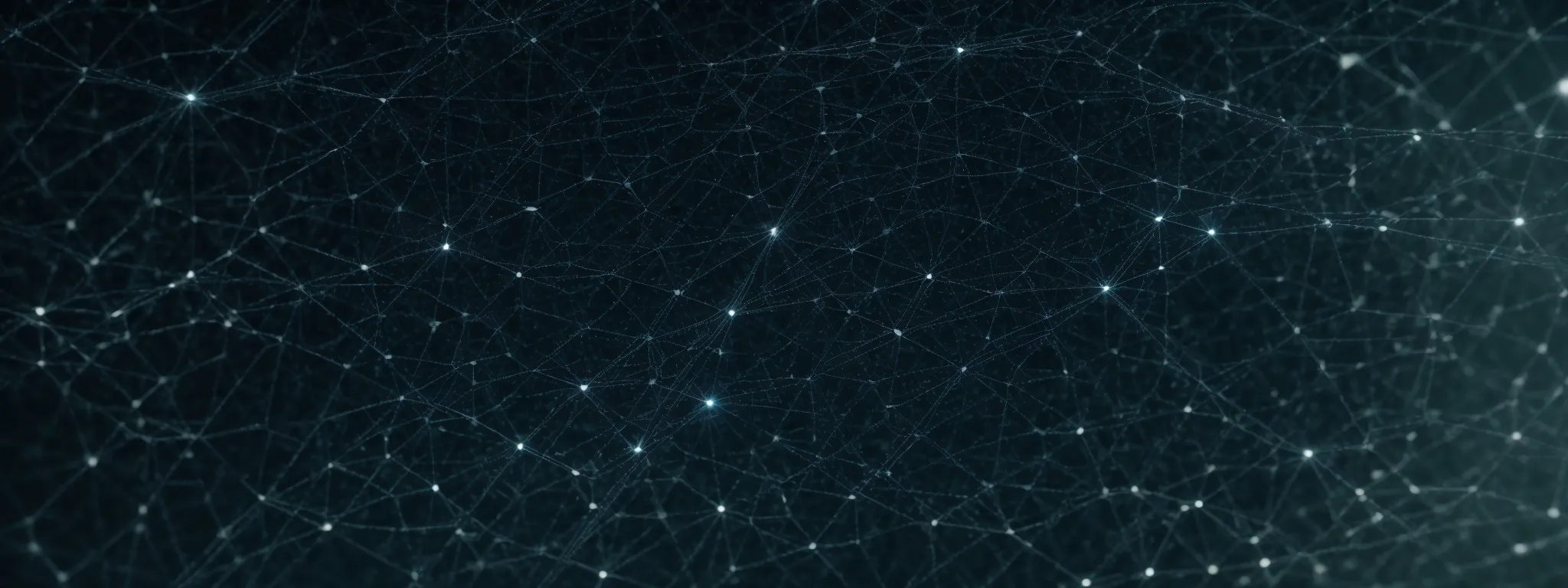 a computer screen displaying a web of connected nodes, symbolizing a network of links.