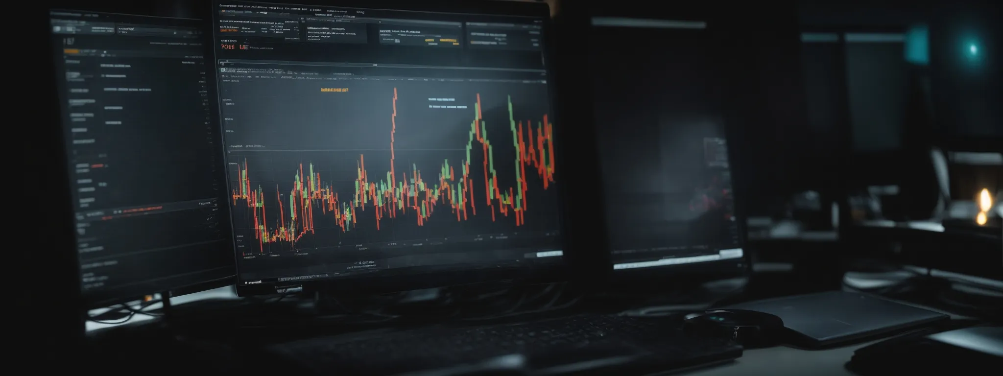 a person analyzing graphs and charts on a computer screen that display website traffic metrics.