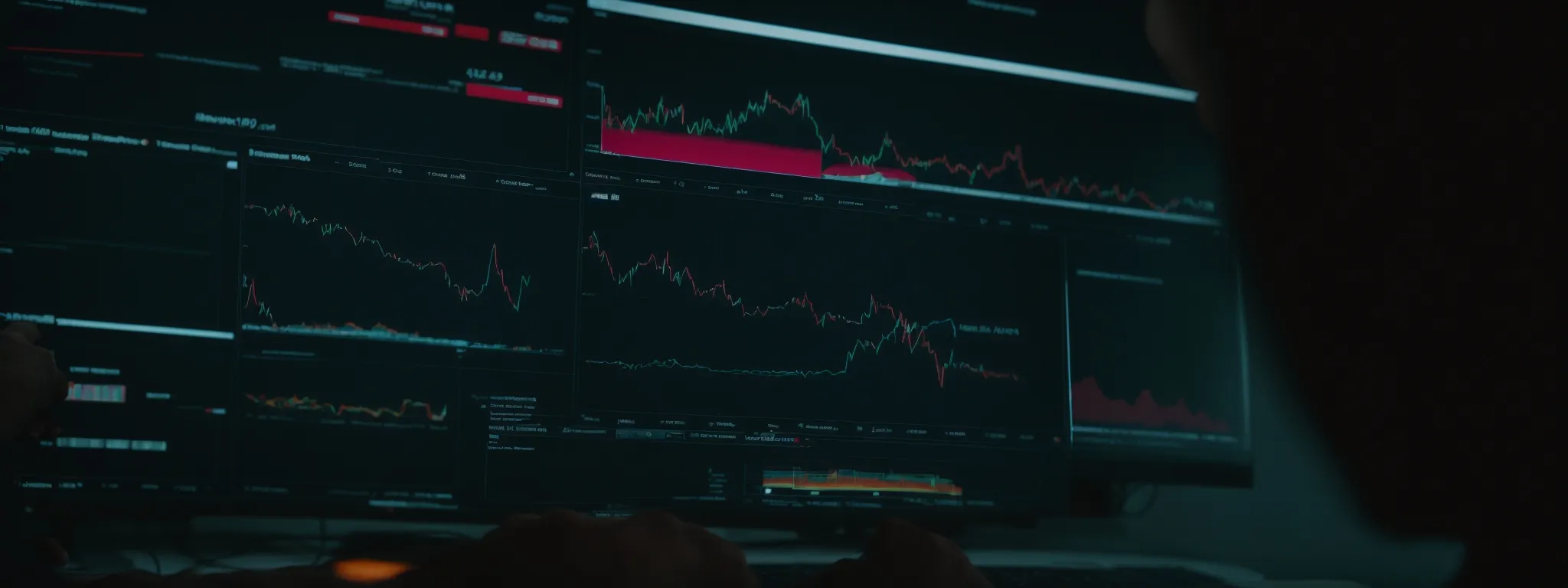 a marketing professional studies analytics on a computer screen, reflecting the assessment of seo strategy effectiveness.