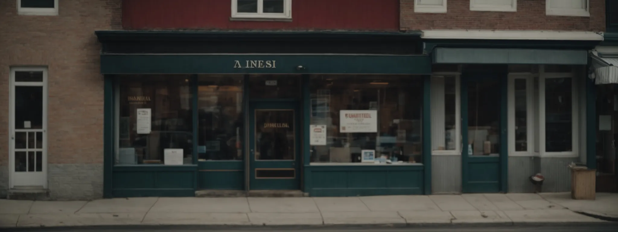 a dentist's office standing prominently on a bustling small-town street, inviting local passersby inside.