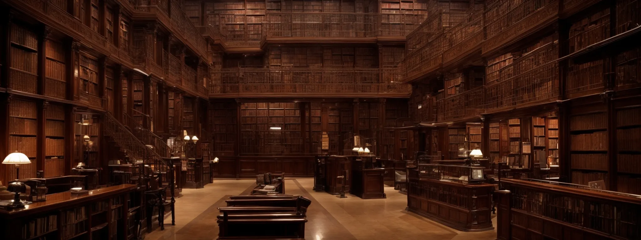 a majestic library with towering bookshelves, representing the vast knowledge and authority expected from a reputable website.