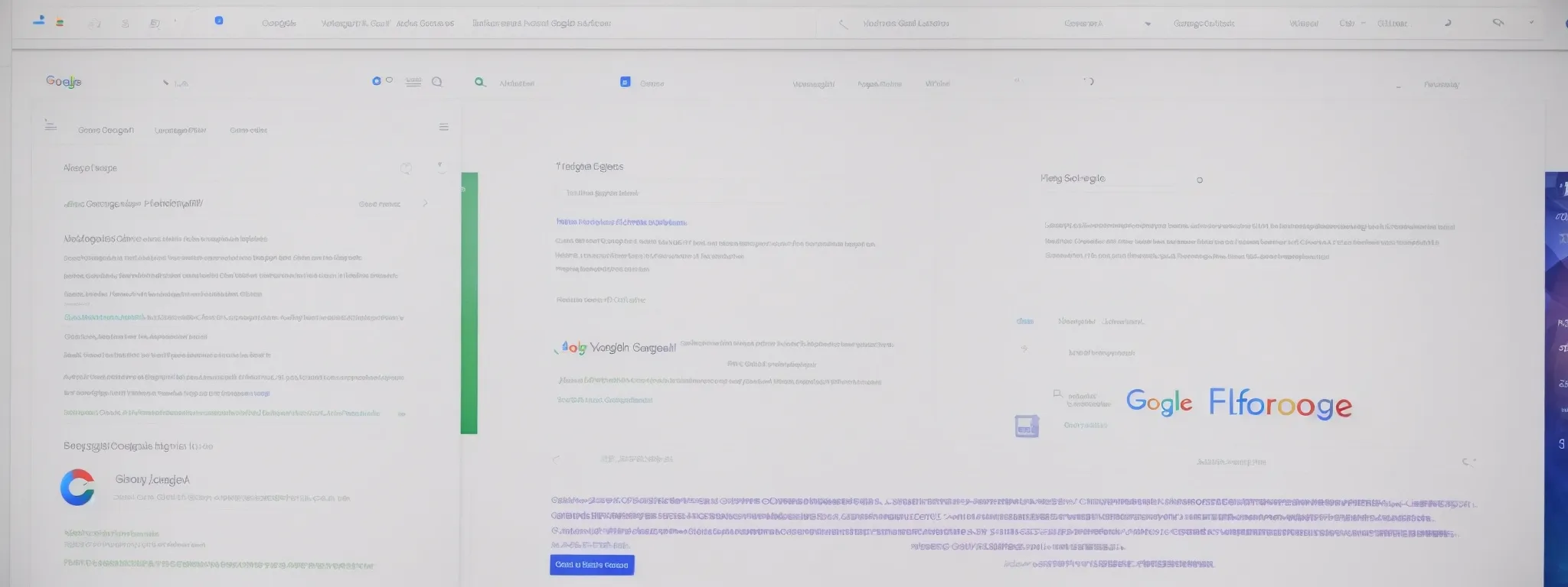 a computer screen displaying a search engine results page with different layouts highlighting the distinct features of google and yahoo.