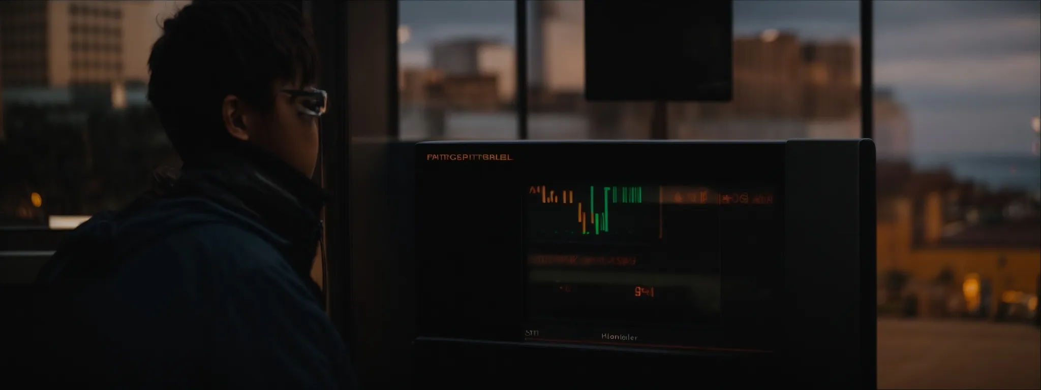 a person eagerly waiting for a stopwatch timer to stop as a browser window opens in the background.