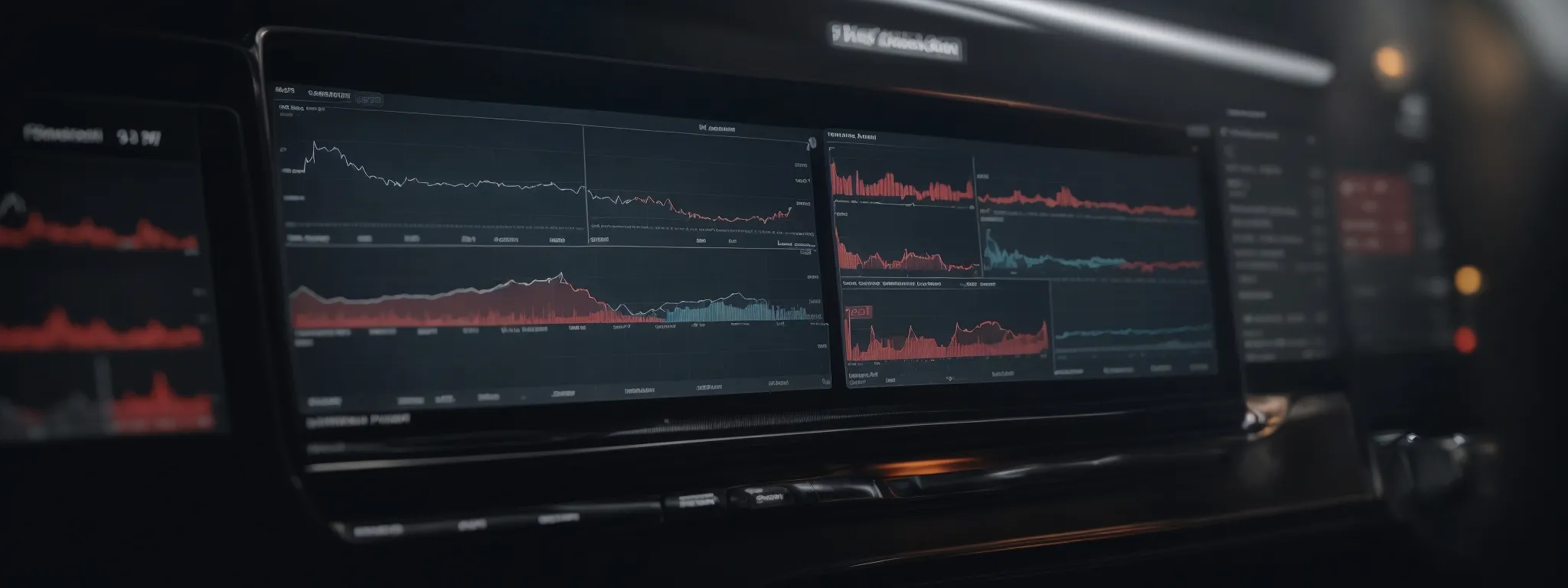 a dashboard displaying rising graphs and charts that illustrate increased traffic and sales following seo improvements.