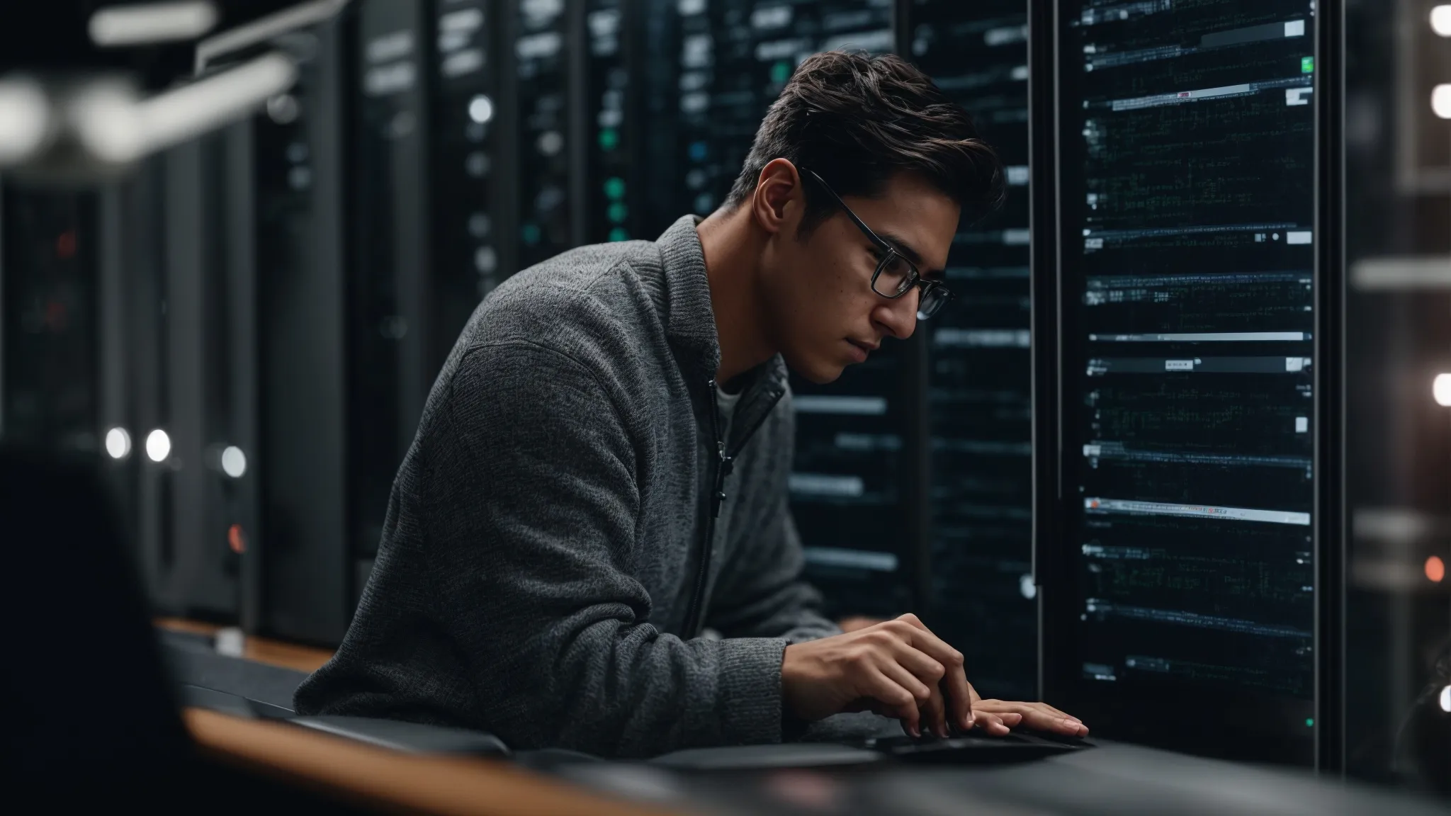 a web developer clicking a button to deploy seo changes on a website's global edge servers.