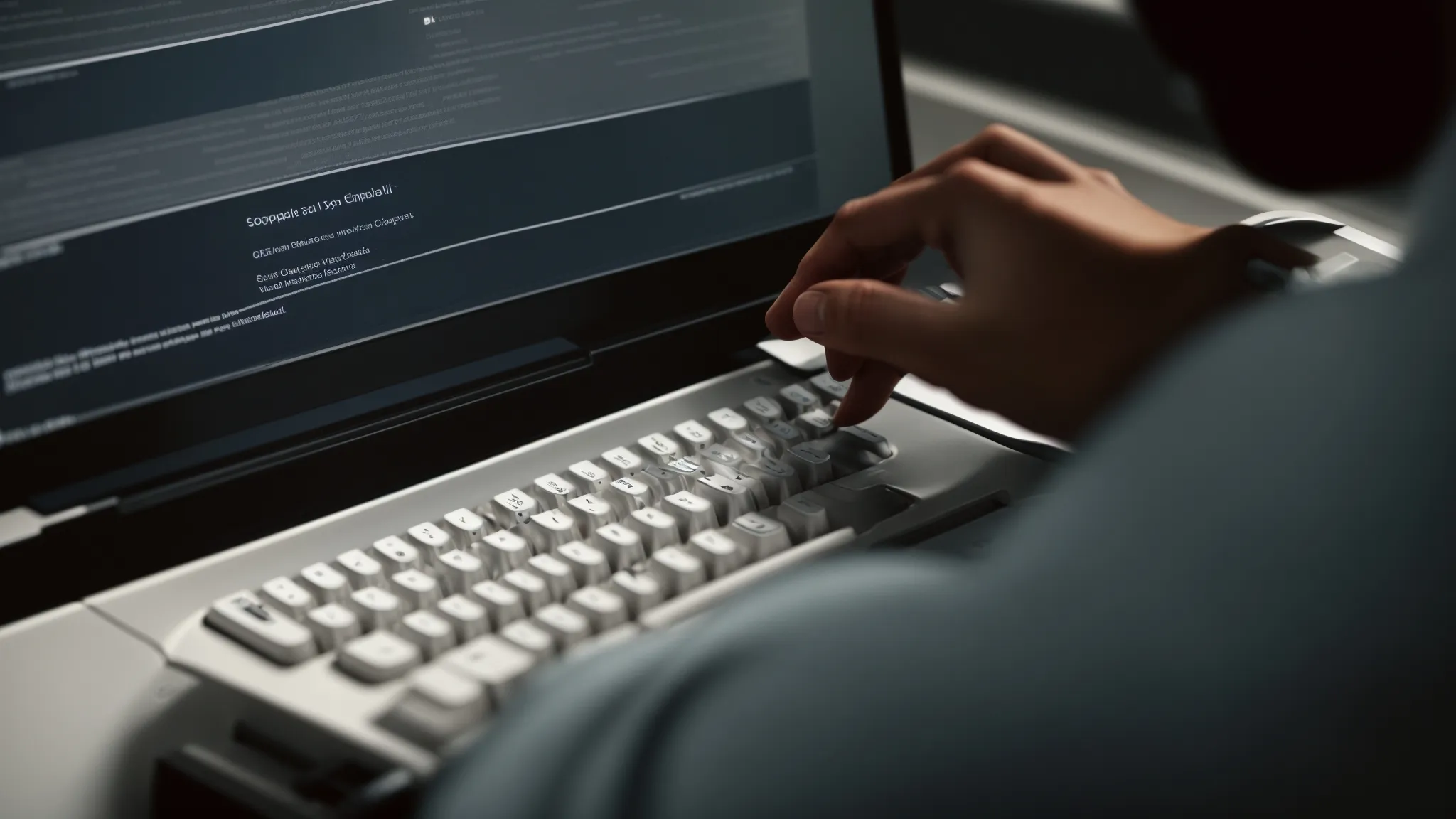 a person typing a simplified, custom web address into the search bar of a computer.