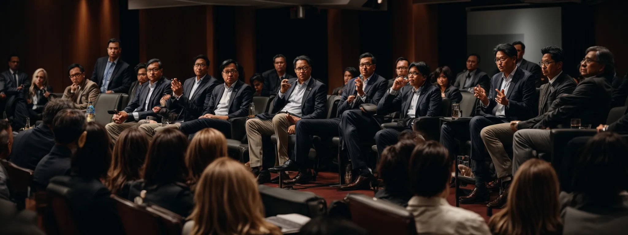a panel discussion where industry experts engage in a serious debate.